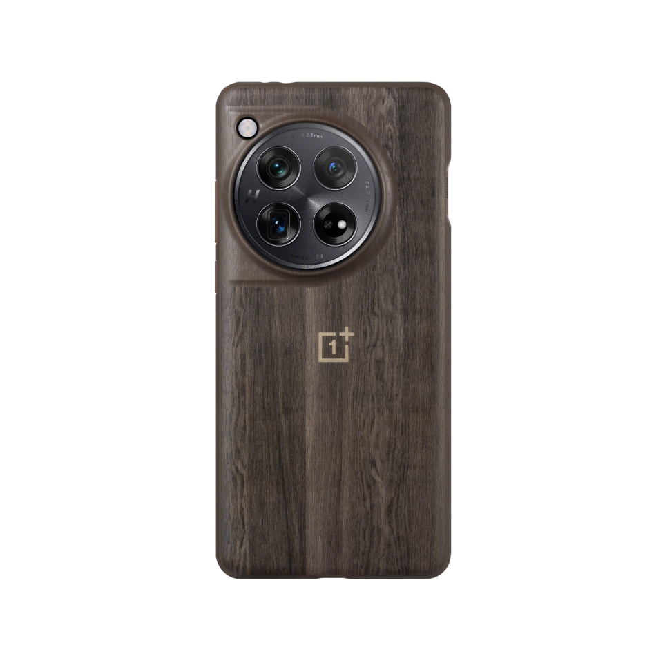 OnePlus 12 Walnut Texture Bumper Case Brown