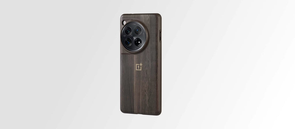 OnePlus 12 Walnut Texture Bumper Case Brown