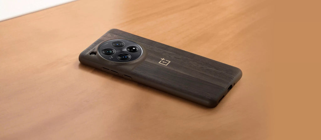 OnePlus 12 Walnut Texture Bumper Case Brown
